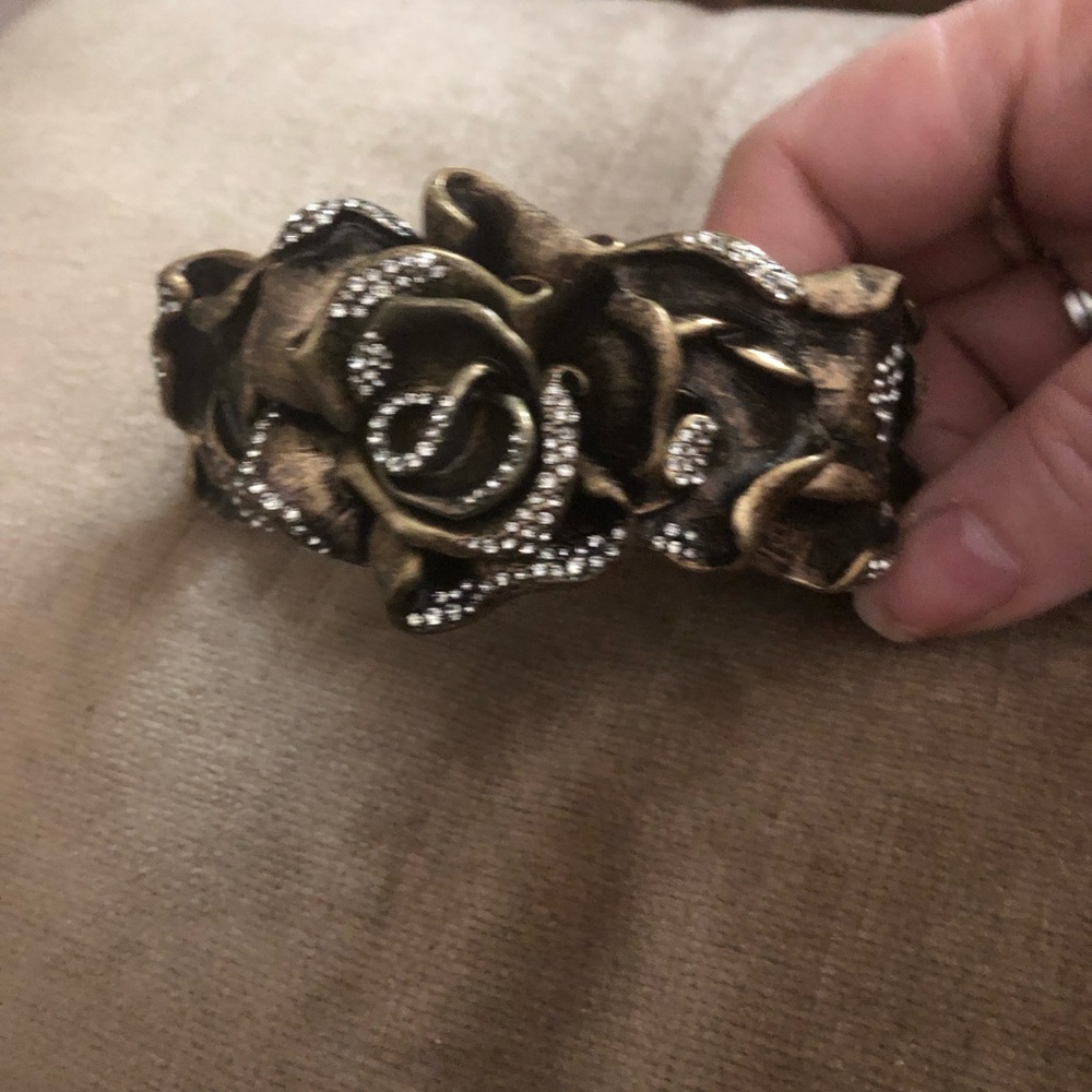 ❤️4-sale Elaborate Rose Brass Bracelet- 606 $50 or $45 w/offer